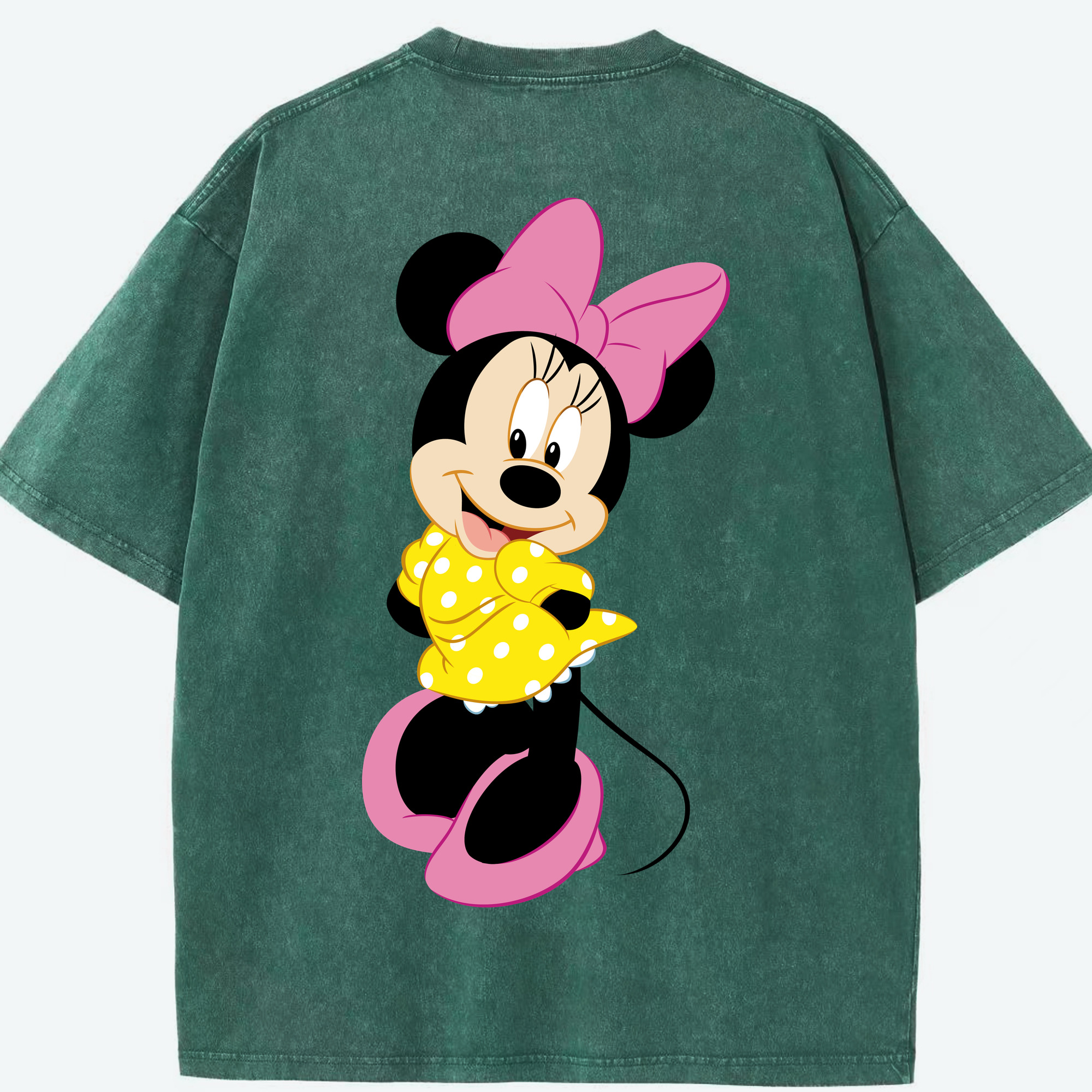 （画像用） ミッキーマウス Mickey Mouse 綿100% ヴィンテージ風 半袖Tシャツ（背面プリント）